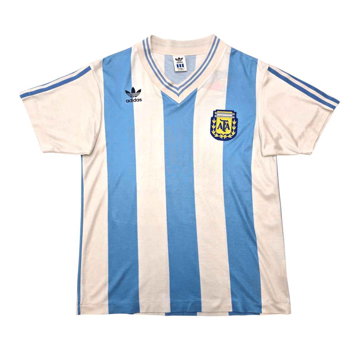 1990/91 Argentina Home Football Shirt (M) Adidas 10 (Upgraded Template) - Football Finery - FF303918