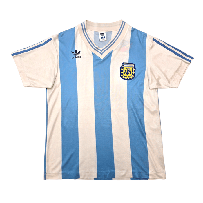 1990/91 Argentina Home Football Shirt (M) Adidas 10 (Upgraded Template) - Football Finery - FF303918