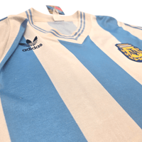 1990/91 Argentina Home Football Shirt (M) Adidas 10 (Upgraded Template) - Football Finery - FF303918