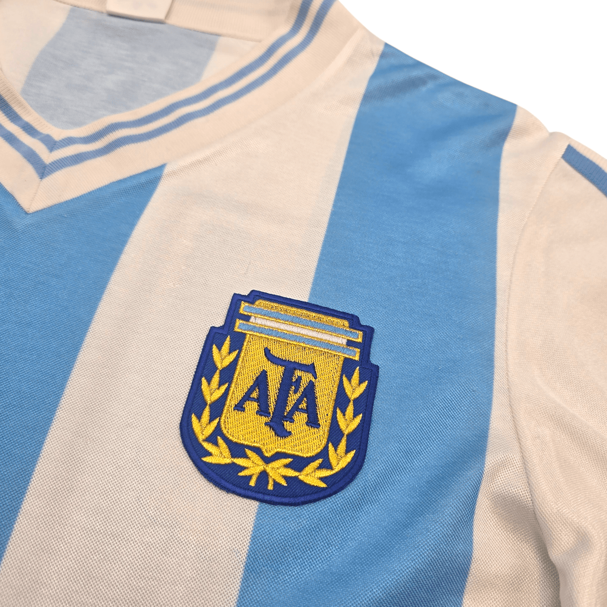 1990/91 Argentina Home Football Shirt (M) Adidas 10 (Upgraded Template) - Football Finery - FF303918