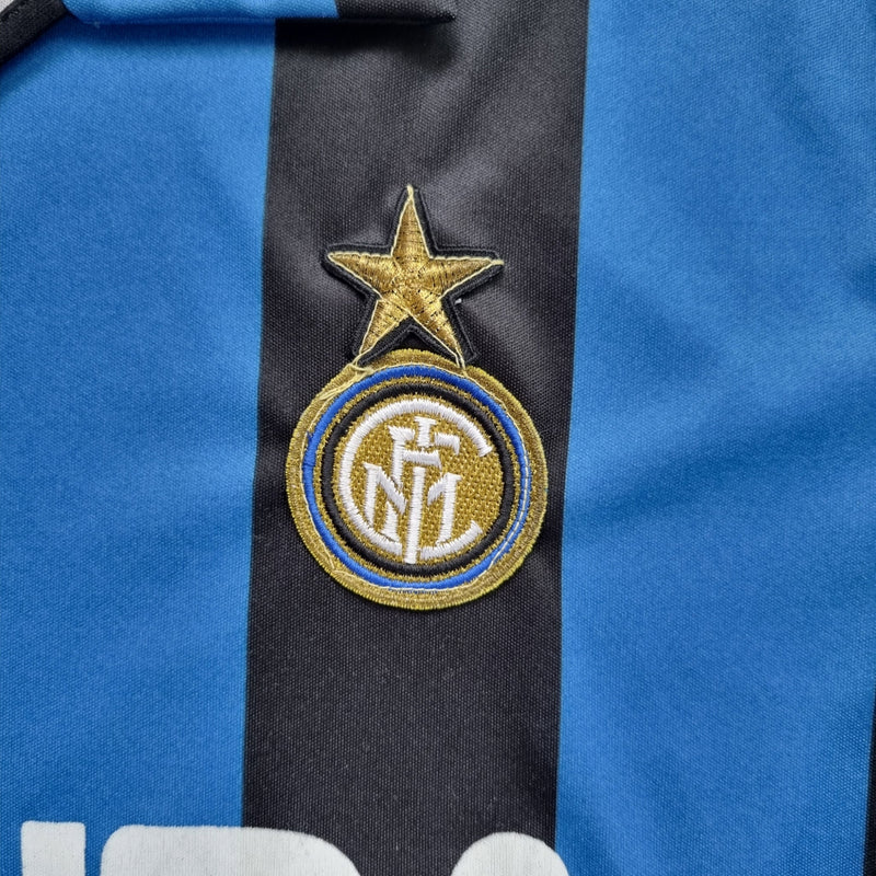 1990/91 Inter Milan Home Football Shirt (M) Uhlsport - Football Finery - FF202633