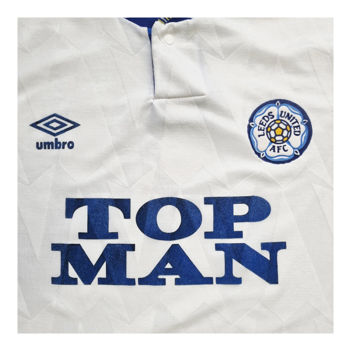 1990/91 Leeds United Home Football Shirt (L) Umbro - Football Finery - FF202520