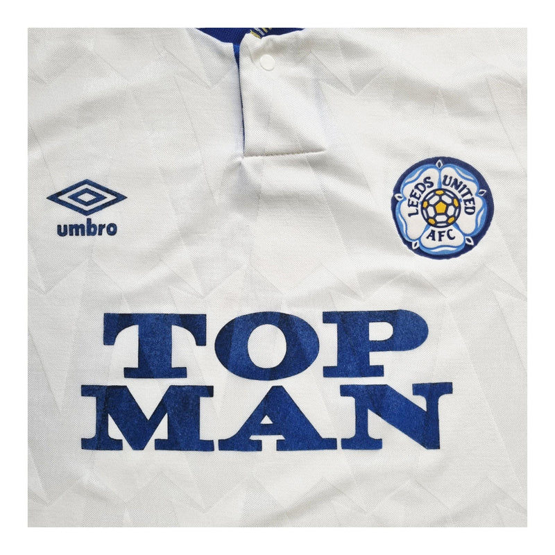 1990/91 Leeds United Home Football Shirt (L) Umbro - Football Finery - FF202520