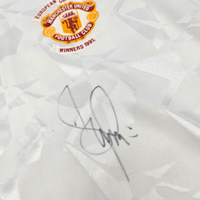 1990/91 Manchester United European Cup Winners Football Shirt (L) Adidas (Signed: Denis Irwin) - Football Finery - FF300413