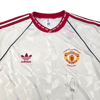 1990/91 Manchester United European Cup Winners Football Shirt (L) Adidas (Signed: Denis Irwin) - Football Finery - FF300413