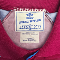 1990/92 Aston Villa Home Football Shirt (L) Umbro - Football Finery - FF302122