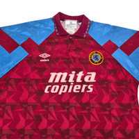 1990/92 Aston Villa Home Football Shirt (L) Umbro - Football Finery - FF302122