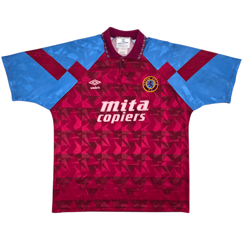 1990/92 Aston Villa Home Football Shirt (L) Umbro - Football Finery - FF302122