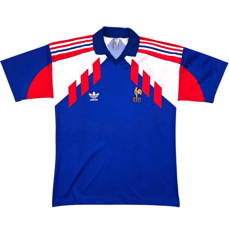 1990/92 France Home Football Shirt (L) Adidas - Football Finery - FF305260