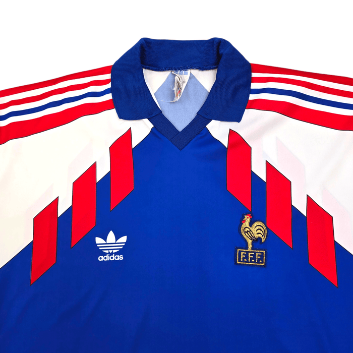 1990/92 France Home Football Shirt (L) Adidas - Football Finery - FF305260
