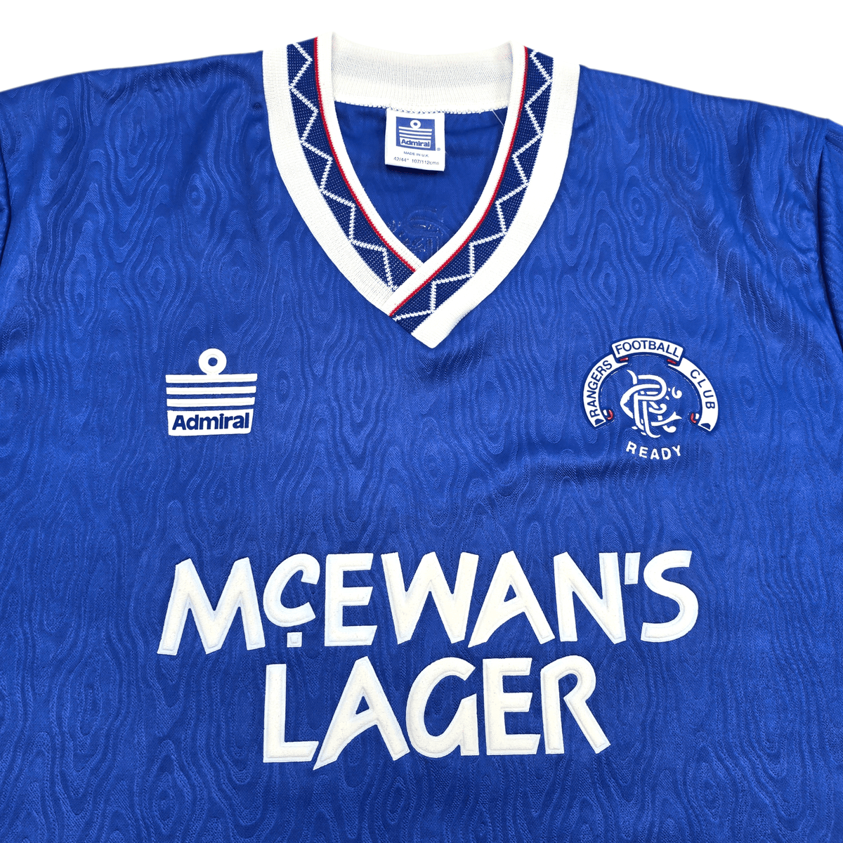 1990/92 Glasgow Rangers Home Football Shirt (L) Admiral - Football Finery - FF303088