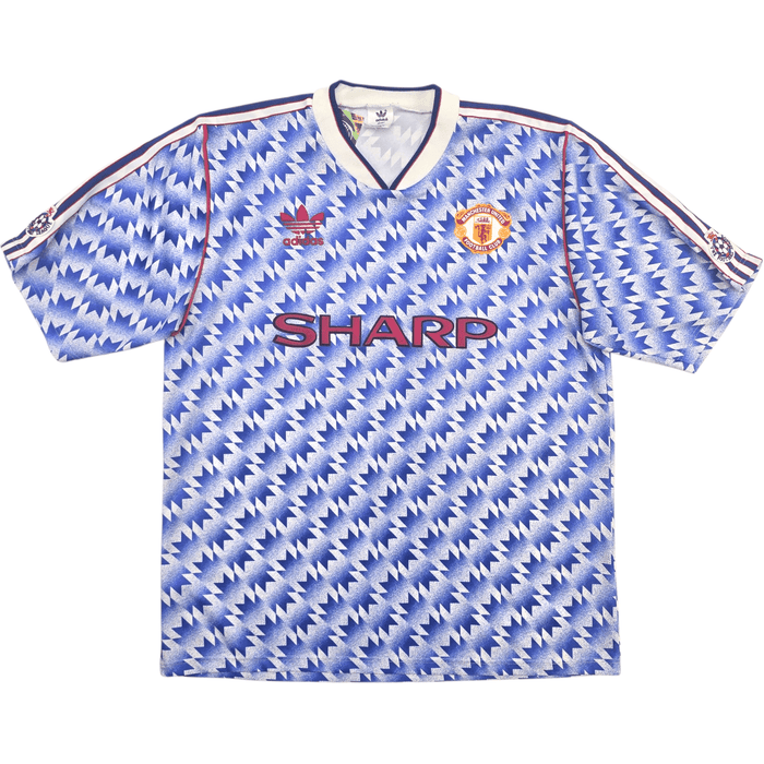 1990/92 Manchester United Away Football Shirt (L) Adidas - Football Finery - FF305082