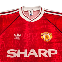 1990/92 Manchester United Home Football Shirt (L) Adidas - Football Finery - FF304684