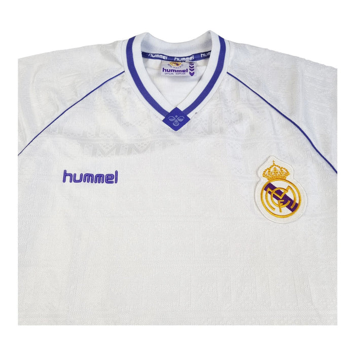 1990/92 Real Madrid Home Football Shirt (L) Hummel - Football Finery - FF202857