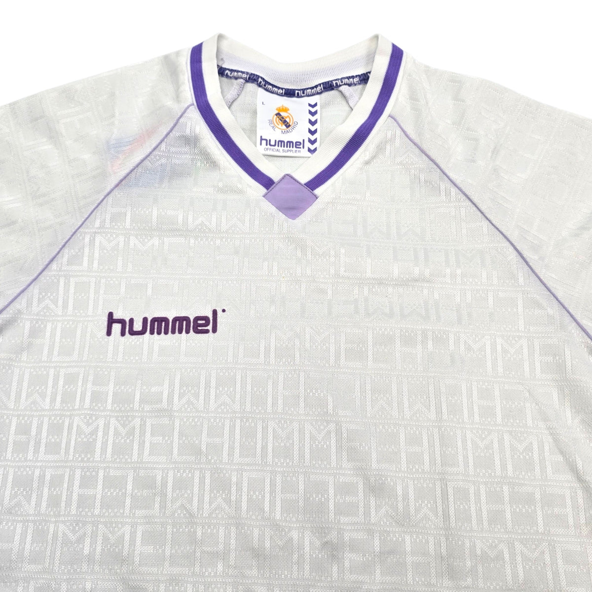1990/92 Real Madrid Home Football Shirt (L) Hummel - Football Finery - FF306422