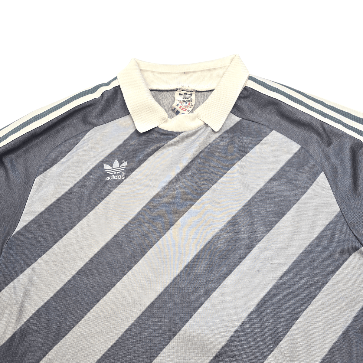 1990s Template Goal Keeper Football Shirt (L) Adidas 1 (Grey) - Football Finery - FF302598