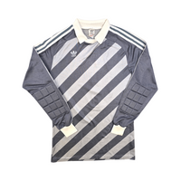 1990s Template Goal Keeper Football Shirt (L) Adidas 1 (Grey) - Football Finery - FF302598