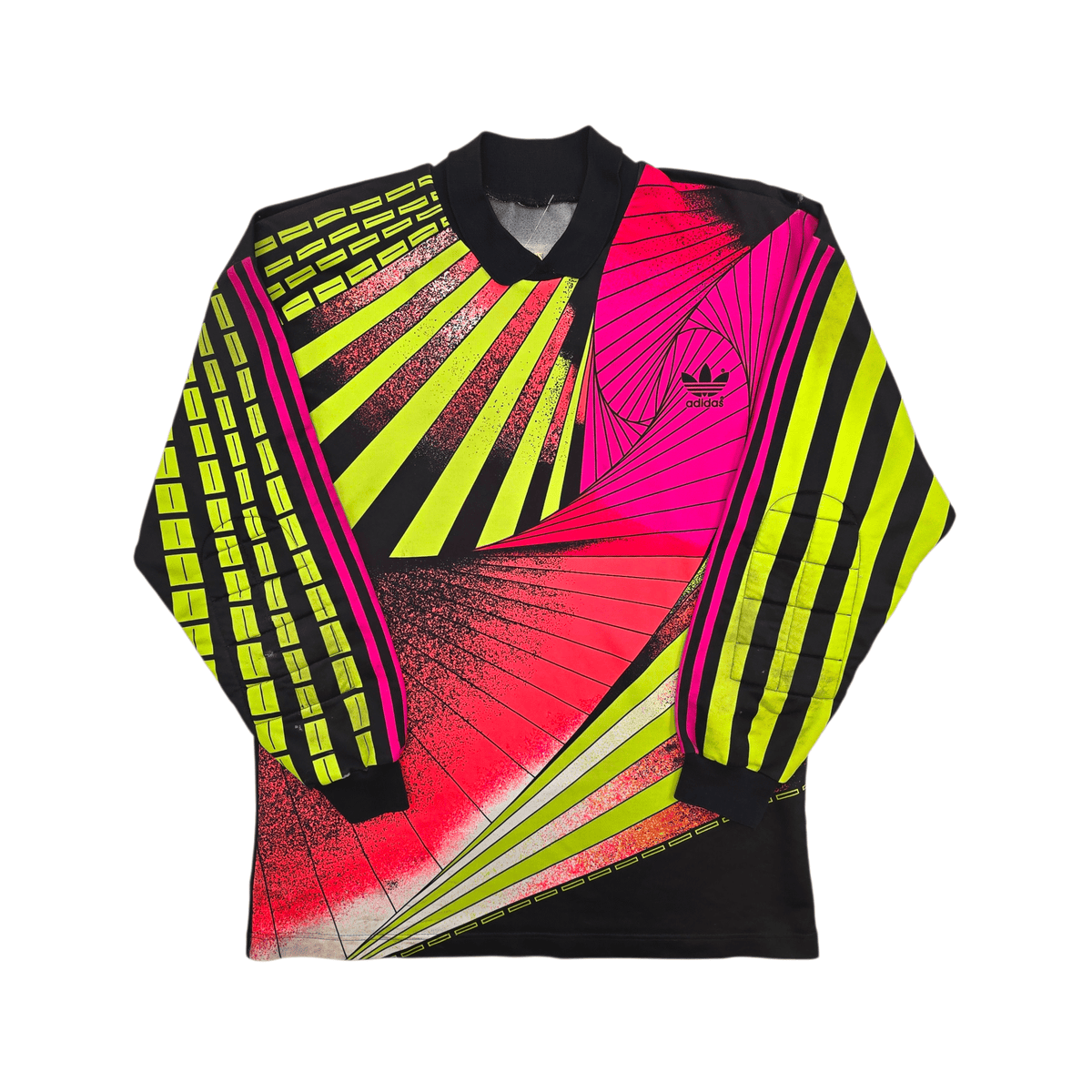 1990s Template Goal Keeper Football Shirt (L) Adidas #1 (Pink