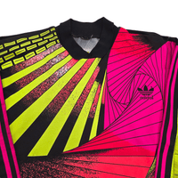 1990s Template Goal Keeper Football Shirt (L) Adidas #1 (Pink