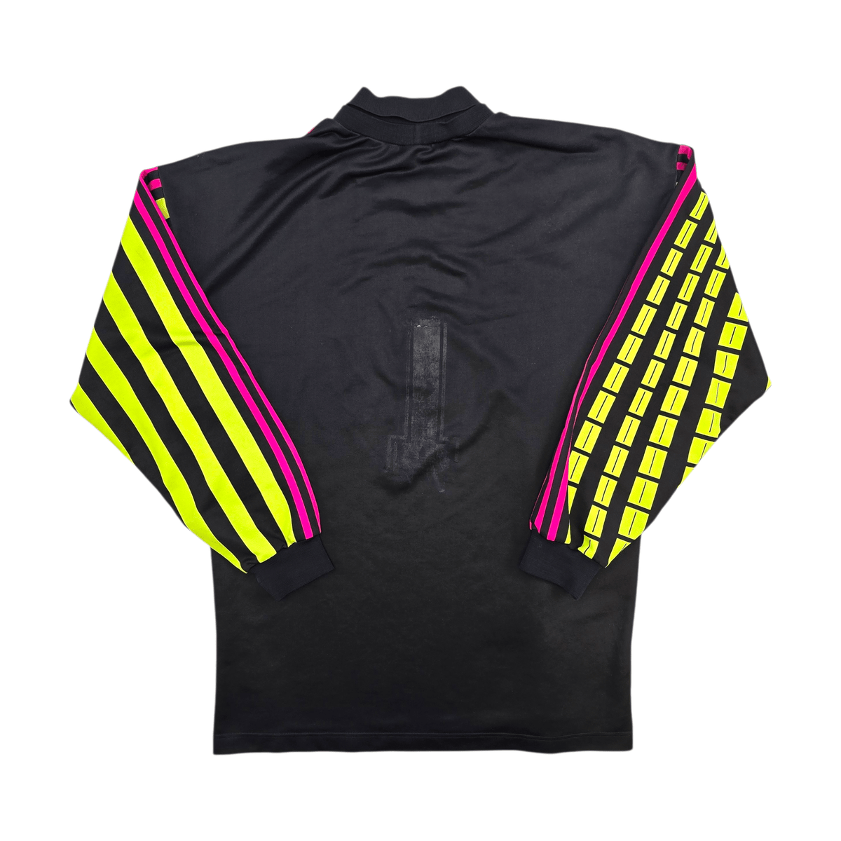 1990s Template Goal Keeper Football Shirt (L) Adidas 1 (Pink/Green) - Football Finery - FF302595