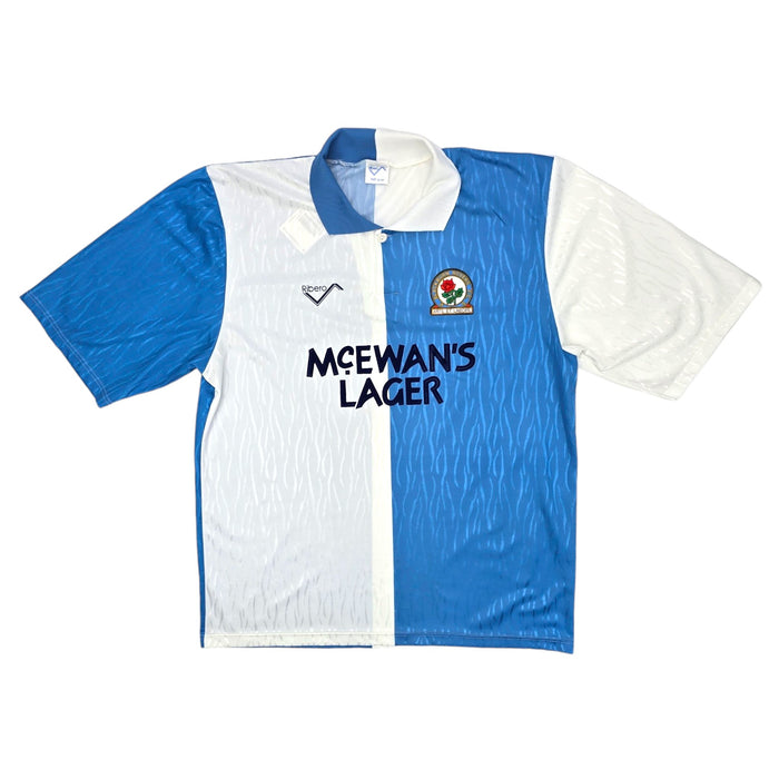 1991/92 Blackburn Rovers Home Football Shirt (L) Ribero - Football Finery - FF203967