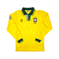 1991/92 Brazil Home Football Shirt (L) Umbro - Football Finery - FF204541
