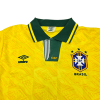 1991/92 Brazil Home Football Shirt (L) Umbro - Football Finery - FF204541