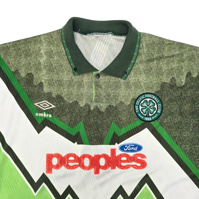 1991/92 Celtic Away Football Shirt (L) Umbro - Football Finery - FF203970