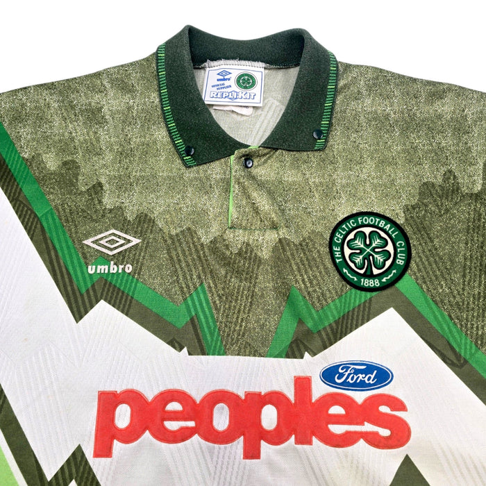 1991/92 Celtic Away Football Shirt (XL) Umbro - Football Finery - FF306723
