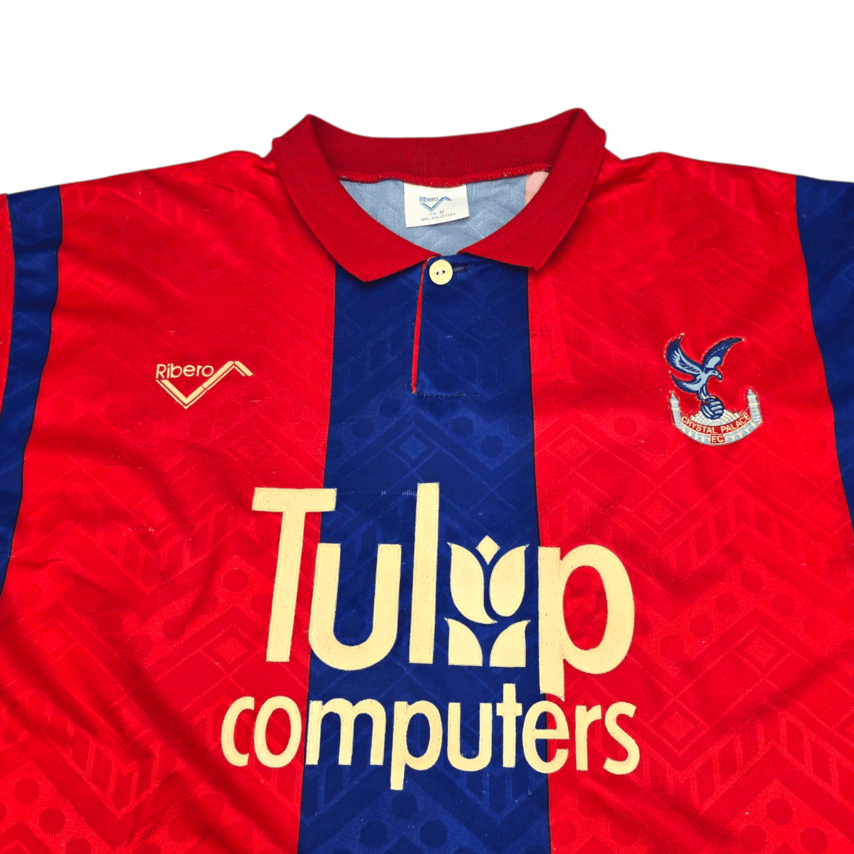 1991/92 Crystal Palace Home Football Shirt (M) Ribero - Football Finery - FF301595