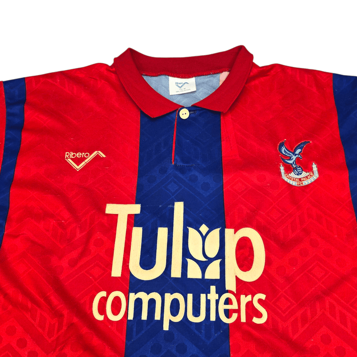 1991/92 Crystal Palace Home Football Shirt (M) Ribero - Football Finery - FF301595