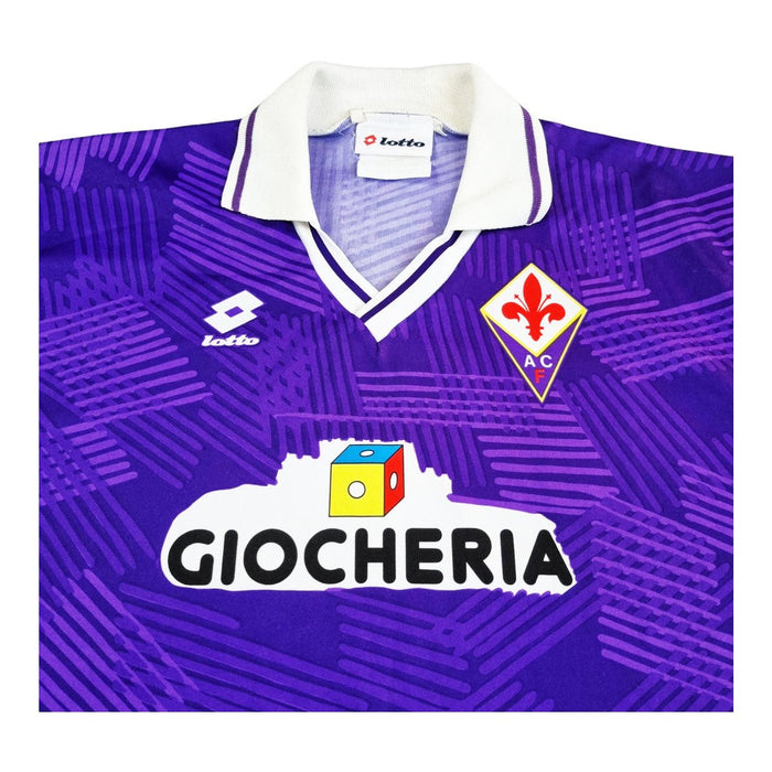 1991/92 Fiorentina Home Football Shirt (XL) Lotto - Football Finery - FF202832