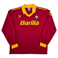 1991/92 Roma Home Football Shirt (XL) Adidas 10 (Fausto Salsano) - Football Finery - FF306419