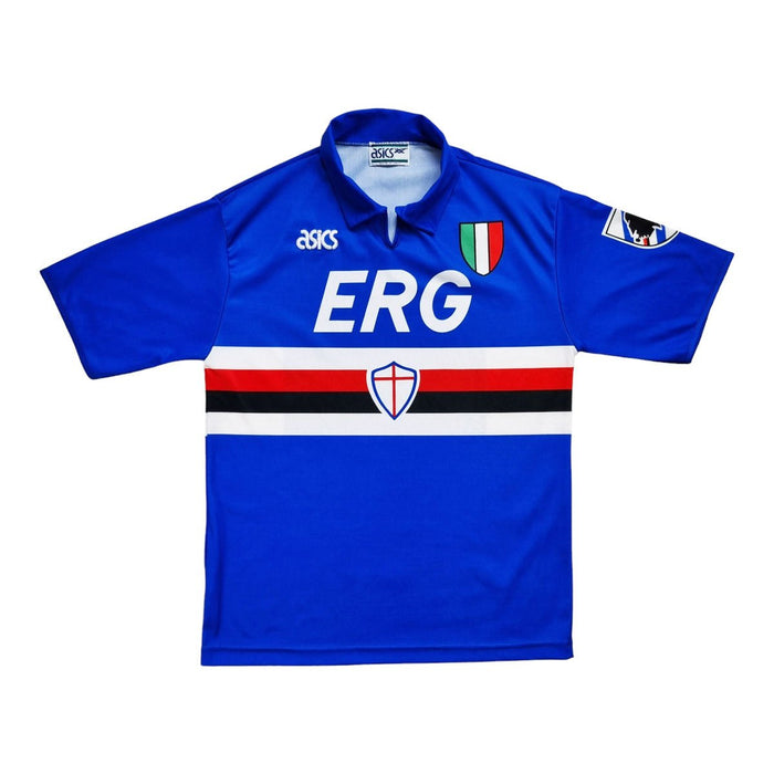 1991/92 Sampdoria Home Football Shirt (M) Asics - Football Finery - FF202655