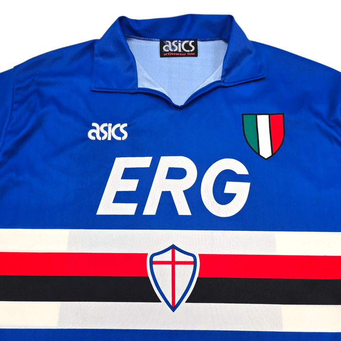 1991/92 Sampdoria Home Football Shirt (XL) Asics - Football Finery - FF304091