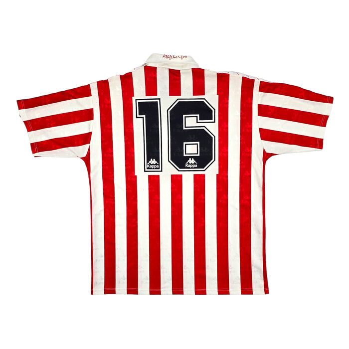 1991/93 Athletic Bilbao Home Football Shirt (XL) Kappa #16 - Football Finery - FF203959