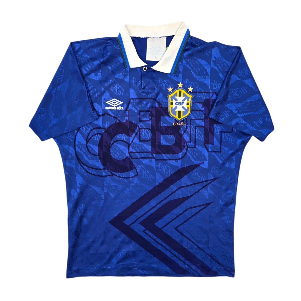 1991/93 Brazil Away Football Shirt (M) Umbro - Football Finery - FF307018