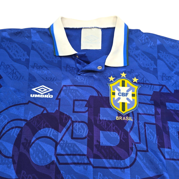 1991/93 Brazil Away Football Shirt (M) Umbro - Football Finery - FF307018