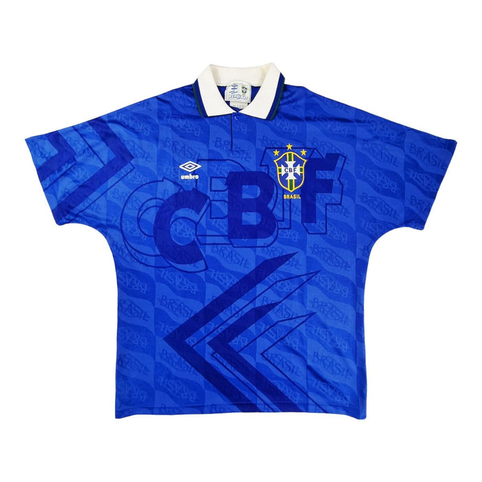 1991/93 Brazil Away Football Shirt (XL) Umbro - Football Finery - FF202581