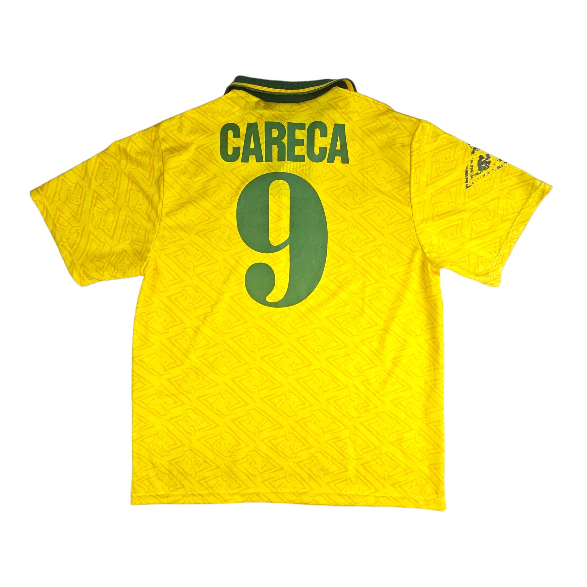 1991 93 Brazil Home Football Shirt L Umbro 9 Careca – Football Finery