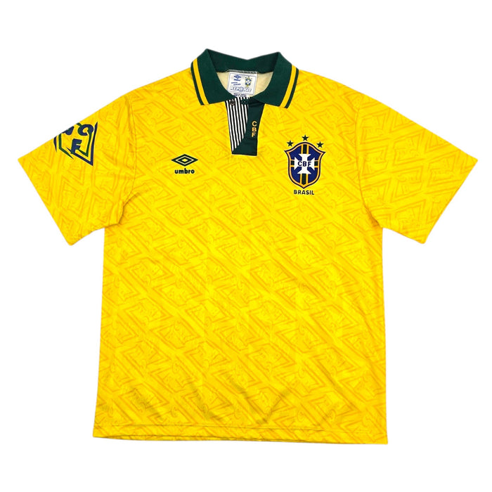 1991/93 Brazil Home Football Shirt (XL) Umbro - Football Finery - FF304367