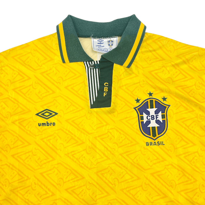 1991/93 Brazil Home Football Shirt (XL) Umbro - Football Finery - FF305248