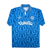 1991/93 Napoli Home Football Shirt (M) Umbro - Football Finery - FF307267