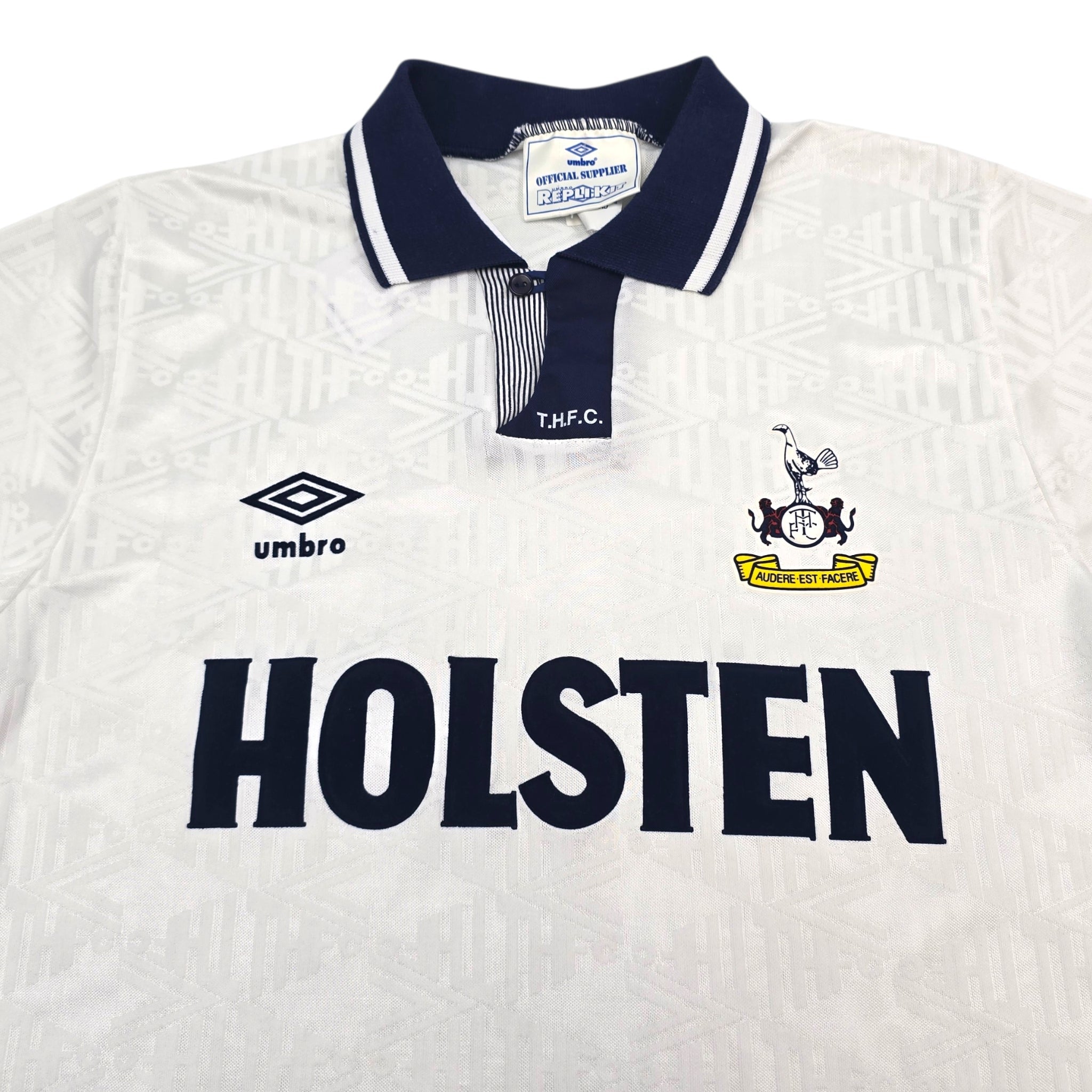 1991/93 Tottenham Hotspur Home Football Shirt (S) Umbro – Football