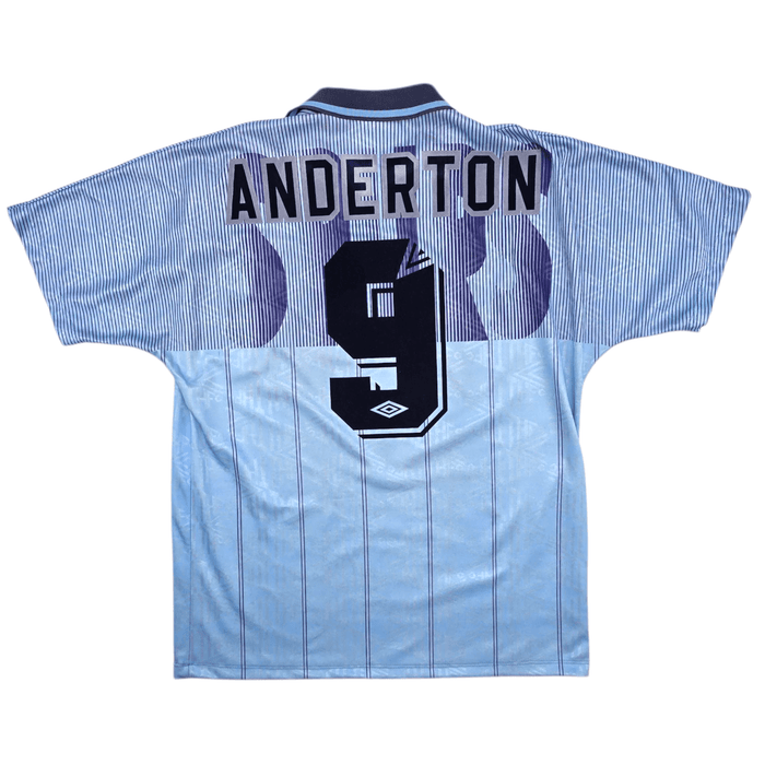 1991/94 Tottenham Hotspur Third Football Shirt (M) Umbro #9 Anderton - Football Finery - FF301372