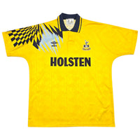 1991/95 Tottenham Hotspur Away Football Shirt (XL) Umbro 18 Klinsmann - Football Finery - FF305597