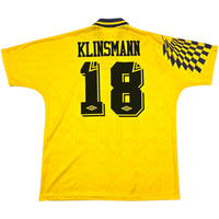 1991/95 Tottenham Hotspur Away Football Shirt (XL) Umbro 18 Klinsmann - Football Finery - FF305597