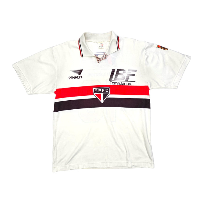 1992 Sao Paulo Home Football Shirt (L) Penalty # 10 (Rai) - Football Finery - FF202789