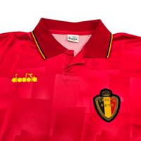 1992/93 Belgium Home Football Shirt (L) Diadora (Upgraded Template) - Football Finery - FF303934