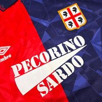 1992/93 Cagliari Home Football Shirt (XL) Umbro - Football Finery - FF304051